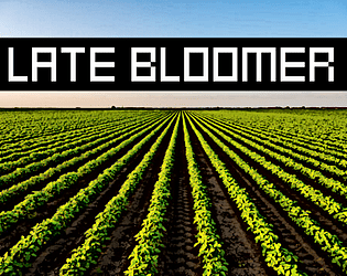 Title art for my game 'Late Bloomer'